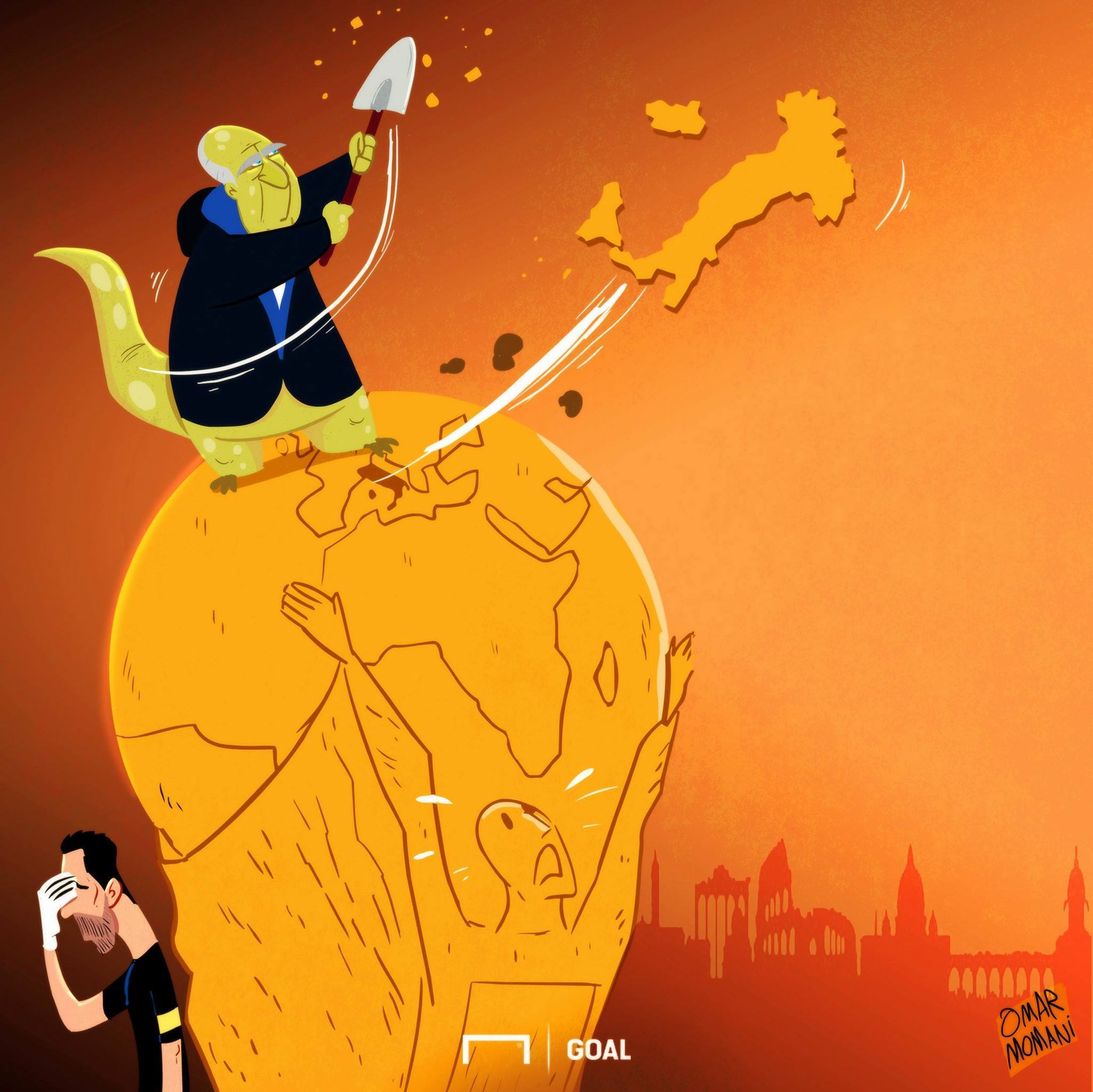 Футбол в карикатурах: Лига Справедливости, загон "петушков" и итальянский "копатель"  (Фото) - изображение 2