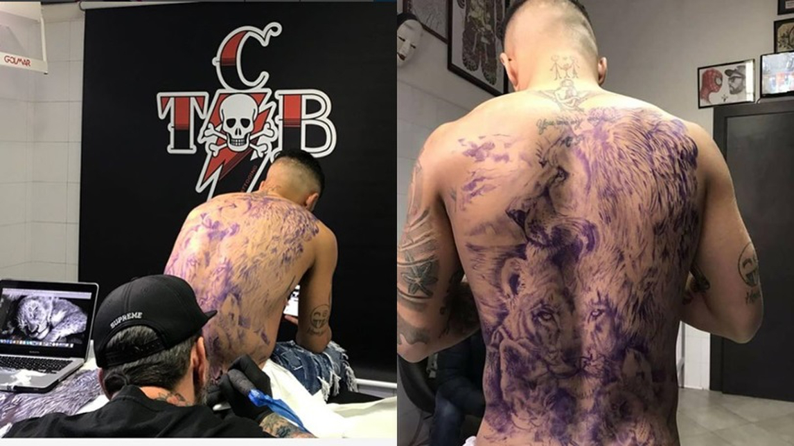 Лоренцо Инсинье сделал новую татуировку на всю спину (Фото) - изображение 1