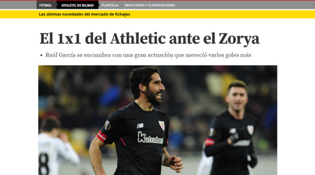 "Заря" – "Атлетик": обзор испанских СМИ - изображение 2