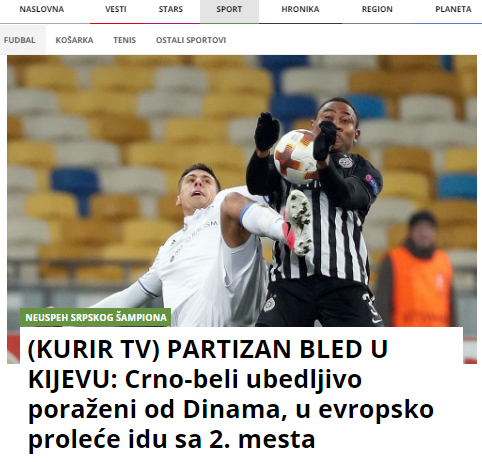 "Динамо" - "Партизан": обзор сербских СМИ - изображение 4