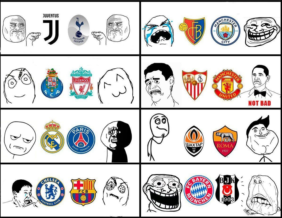 Реакция клубов на жеребьёвку Лиги чемпионов в одном меме (Фото) - изображение 1