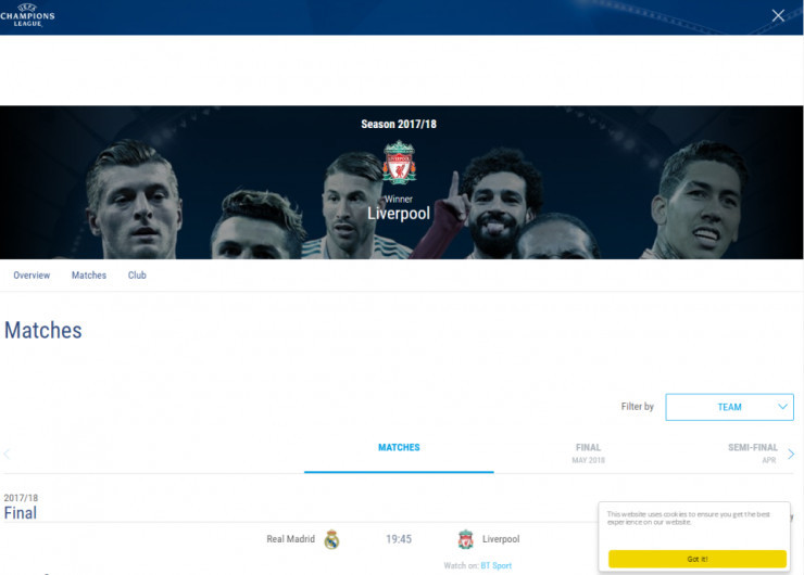 Официальный сайт УЕФА объявил "Ливерпуль" победителем Лиги чемпионов (Фото) - изображение 1