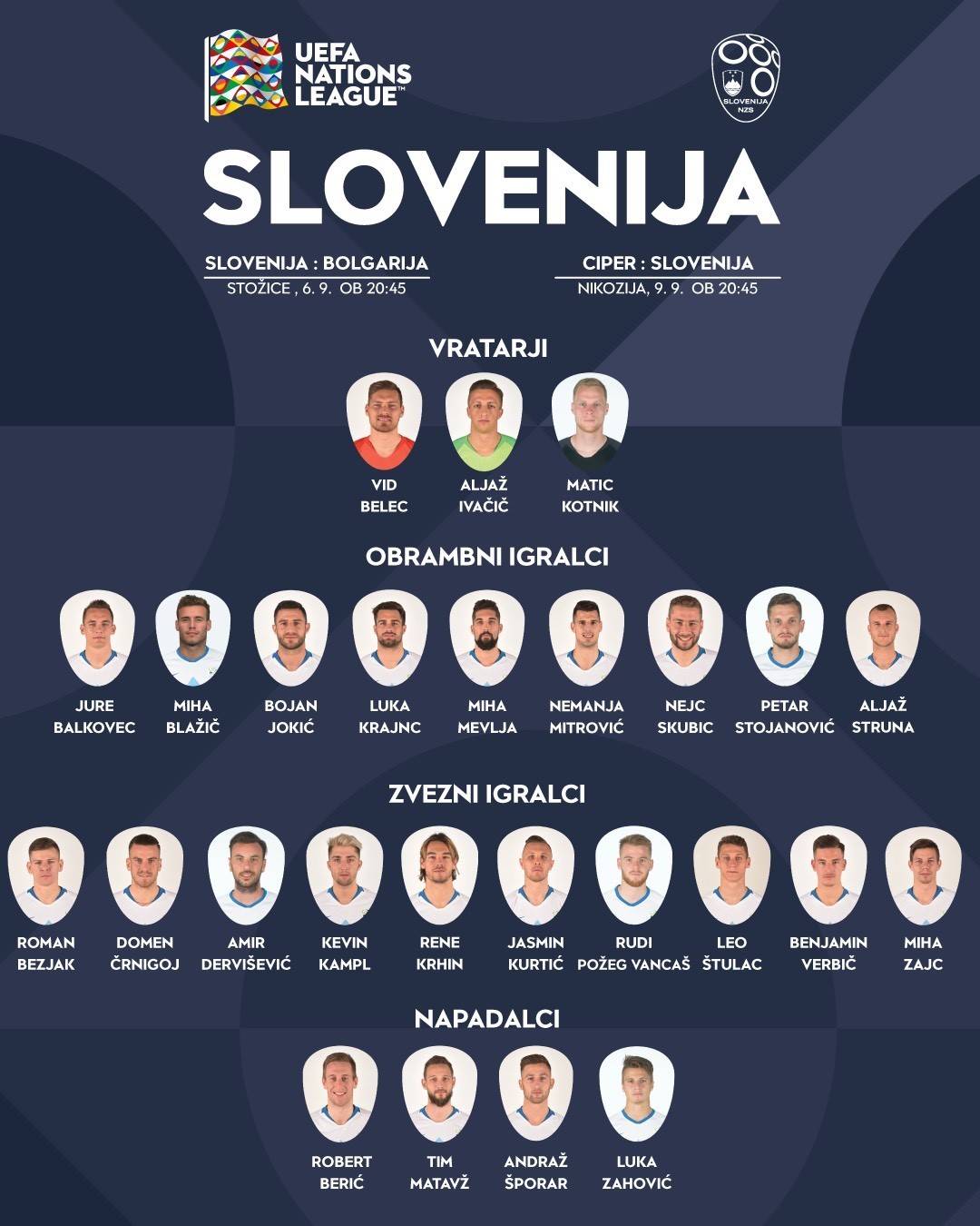 Беньямина Вербича вызвали в сборную Словении - изображение 1
