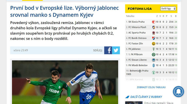 «Яблонец» – «Динако»: обзор чешской прессы - изображение 2