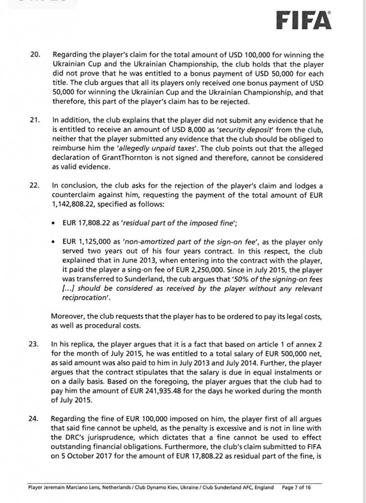Справа Ленса: ФІФА винесла вердикт проти ФК «Динамо» - изображение 4