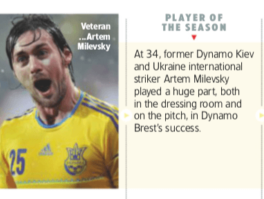 Артем Милевский - лучший игрок минувшего сезона чемпионата Беларуси по версии "World Soccer" - изображение 1