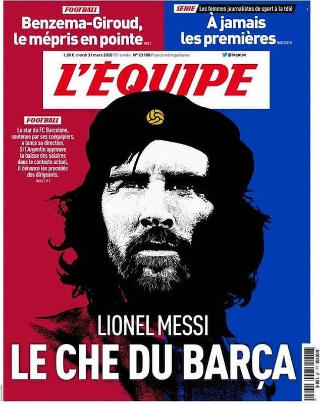 L'Equipe сравнил Месси с Че Геварой (Фото) - изображение 1