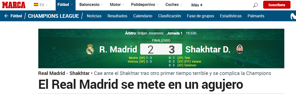 "Реал" - "Шахтер": обзор испанских СМИ - изображение 1
