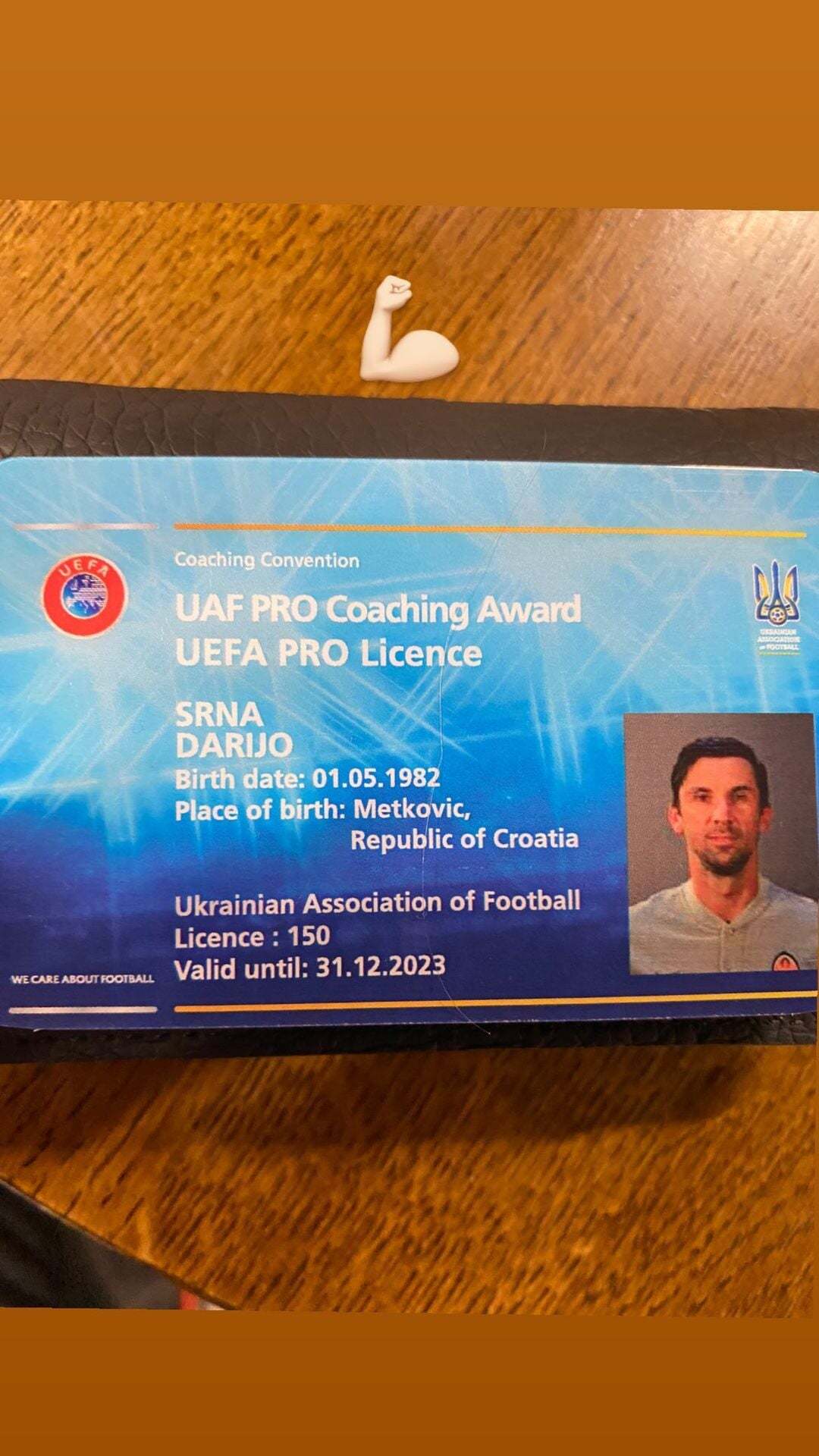 Дарио Срна получил тренерскую лицензию УЕФА Pro - изображение 1
