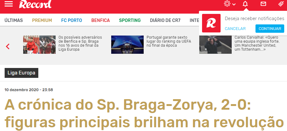 "Брага" - "Заря": обзор португальских СМИ - изображение 3
